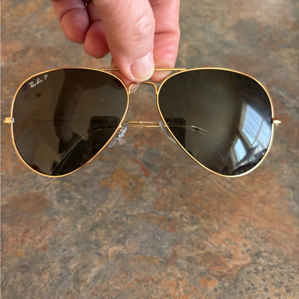 Ray-Ban Gold Aviator Sunglasses classic.Size L. New , no box - Picture 5 of 12